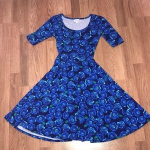 LuLaRoe Blue Floral Dress